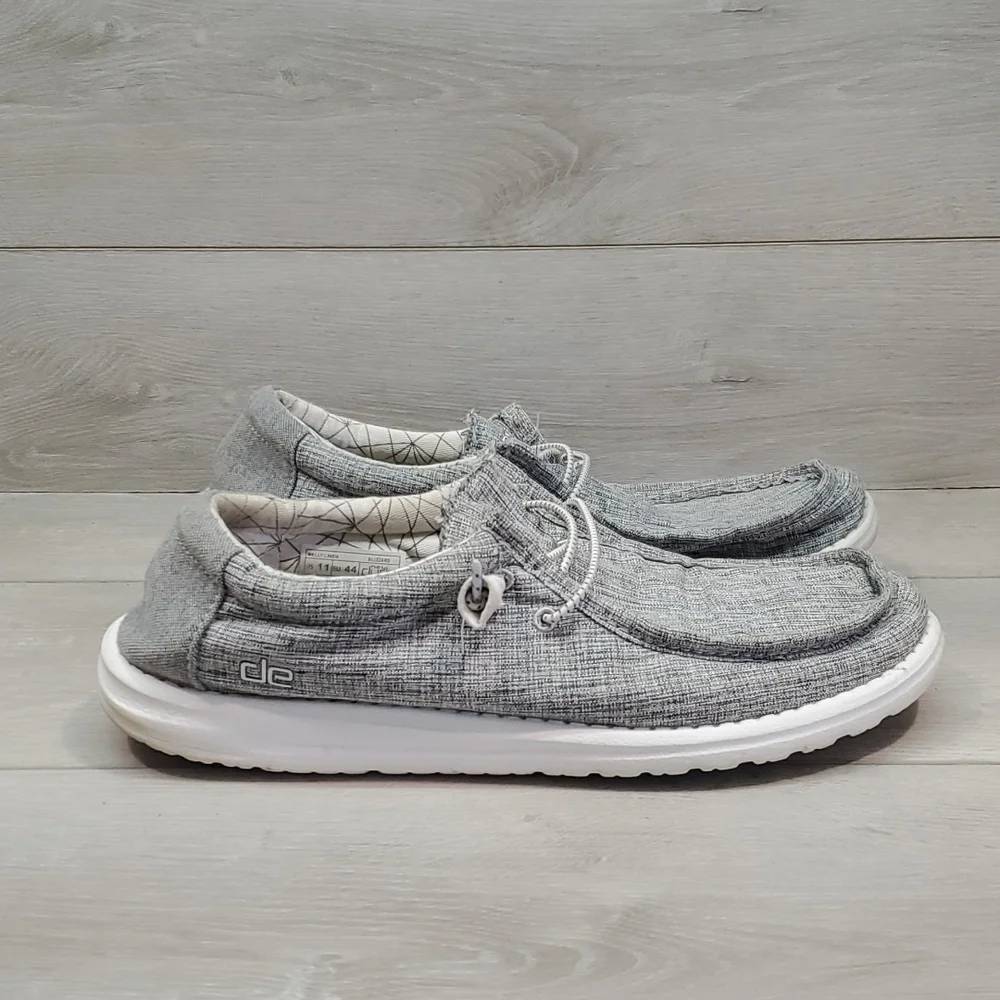 Hey Dude Mens Wally Linen Loafer slip on shoes sz 11